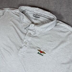 Baltusrol STRAIGHT DOWN Member Logo Golf Shirt Light Gray XXL